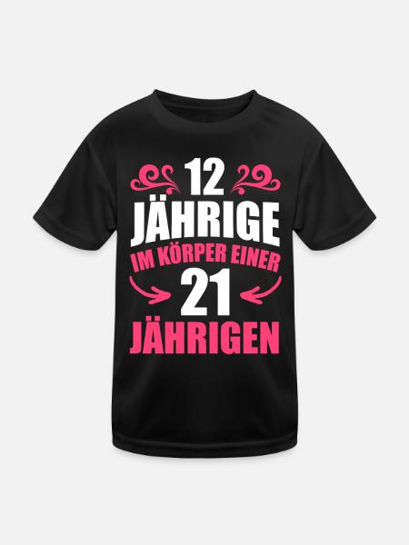 Birthday Gift 21 Years Birthday Boy - Kids Functional T-Shirt - black - Front