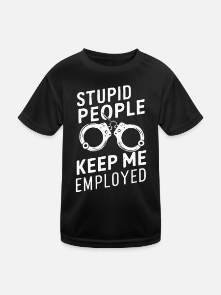Agent correctionnel Gardien Agent correctionnel - T-shirt sport Enfant - noir - Devant