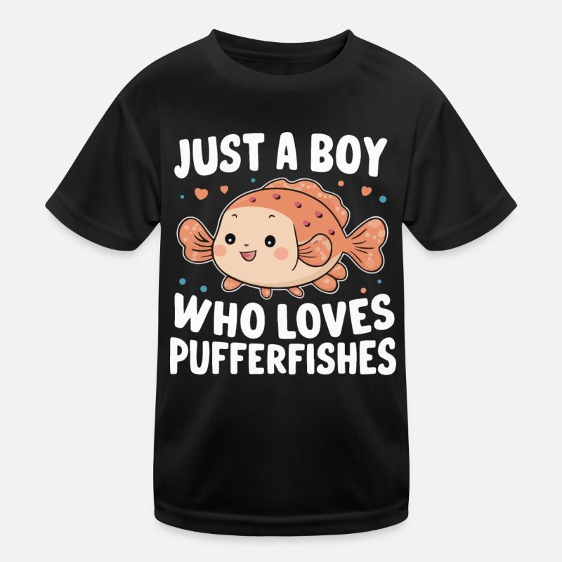 Poisson-globe, Poisson-globe, Poisson, Océan, Animal T-shirt sport Enfant