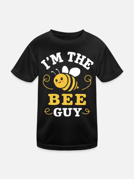 Honigbiene Imker Bienen Biene - Kinder Funktions-T-Shirt - Schwarz - Vorne