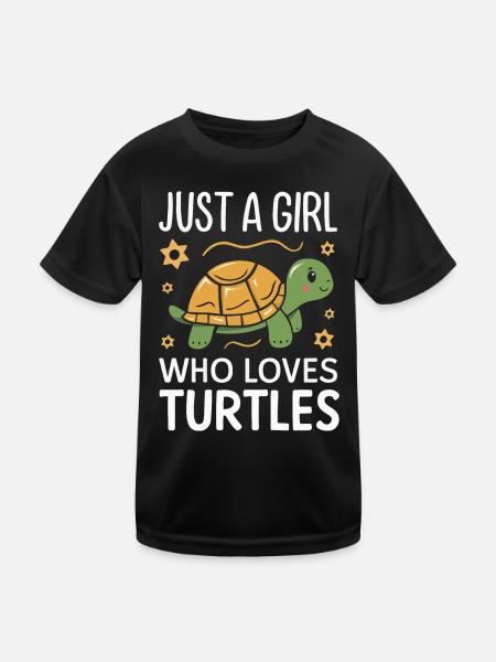 Tortue Tortue De Mer Tortue Animal - T-shirt sport Enfant - noir - Devant