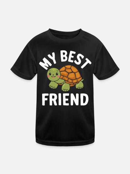 Tortue Tortue De Mer Tortue Animal - T-shirt sport Enfant - noir - Devant