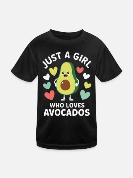 Avocado Essen Guacamole Vegan - Kinder Funktions-T-Shirt - Schwarz - Vorne