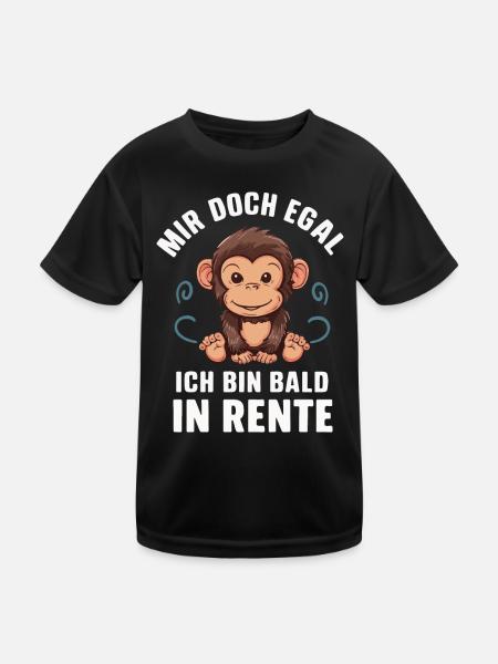 Ruhestand Rentner Rente Pension Renteneintritt - Kinder Funktions-T-Shirt - Schwarz - Vorne