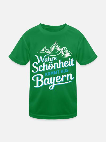 Free State of Bavaria Bavarian - Kids Functional T-Shirt - kelly green - Front