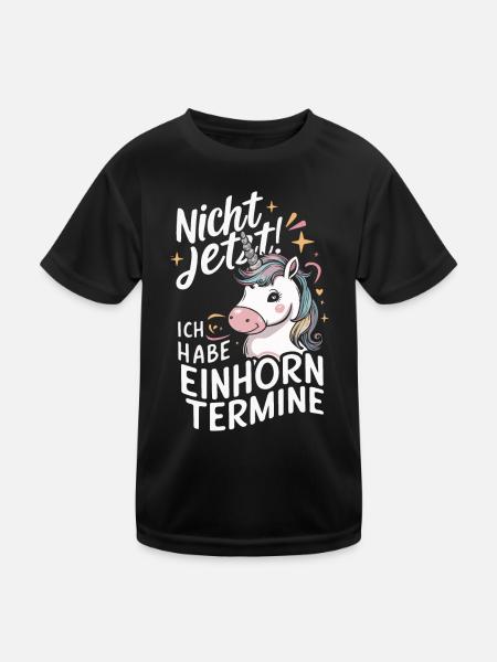 Licorne Licornes Créatures mythiques Mystique - T-shirt sport Enfant - noir - Devant