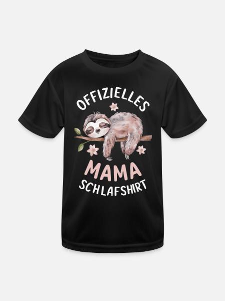 Paresseux Paresseux Animal Dormant Paresseux - T-shirt sport Enfant - noir - Devant