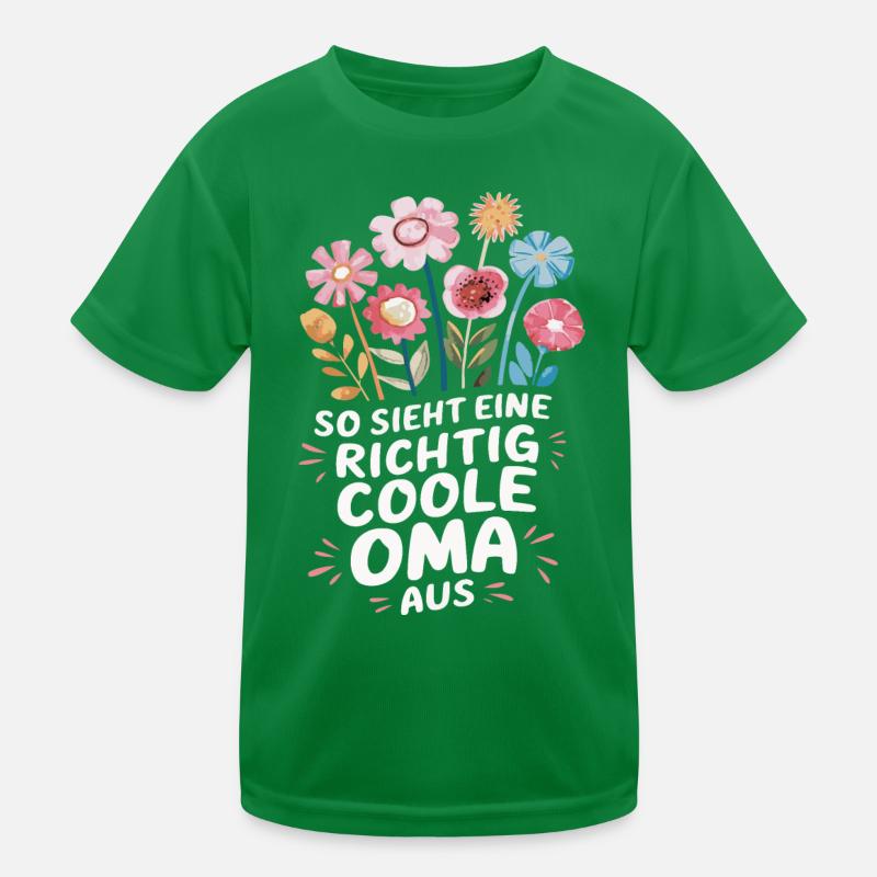 Oma Großmutter Großeltern Muttertag Familie Kinder Funktions-T-Shirt