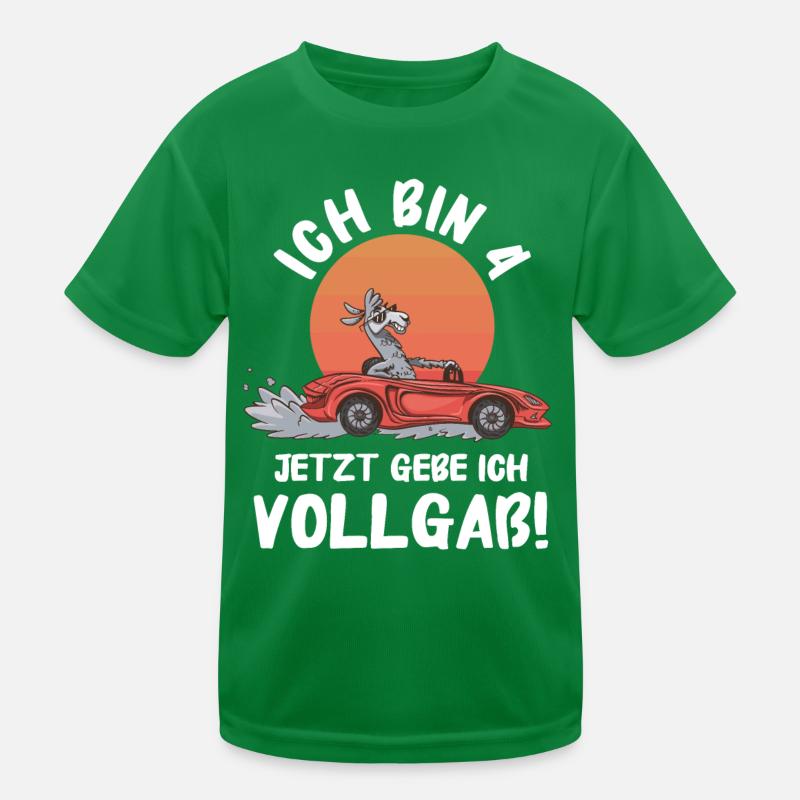 Geburtstagsgeschenk 4 Jahre Kindergeburtstag Kinder Funktions-T-Shirt