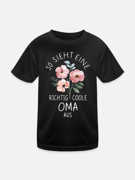 Grandma Grandma Grandparents Mother's Day Family - Kids Functional T-Shirt - black - Front
