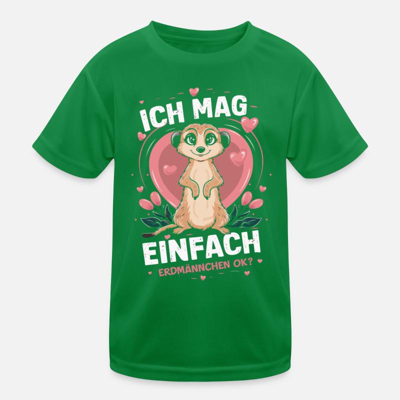 Erdmännchen Scharrtier Tier Kinder Funktions-T-Shirt