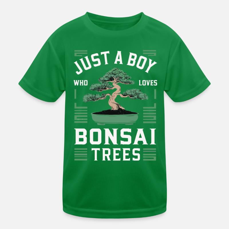 Bonsai Tree Japanese Bonsai Kids Functional T-Shirt