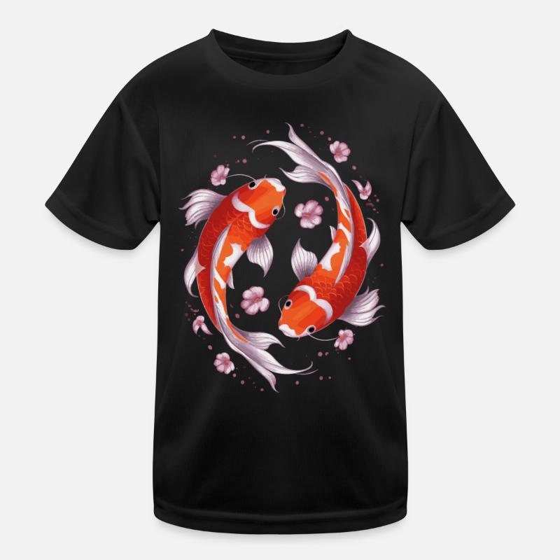 Koi Fish Carp Japan China Fish - Kids Functional T-Shirt - black
