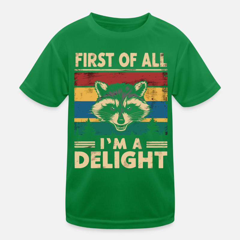 Waschbär Kinder Funktions-T-Shirt