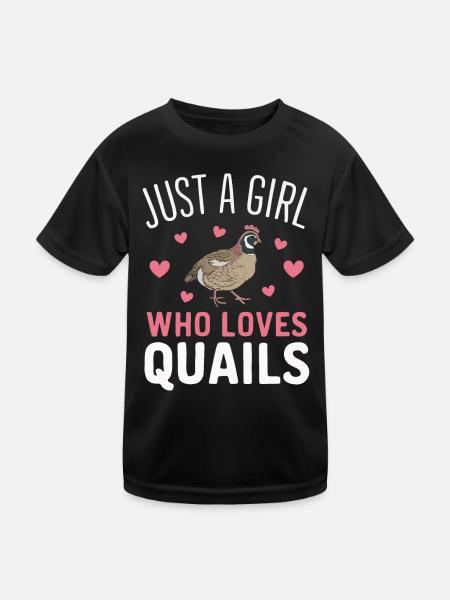 Quail Bird Quails - Kids Functional T-Shirt - black - Front