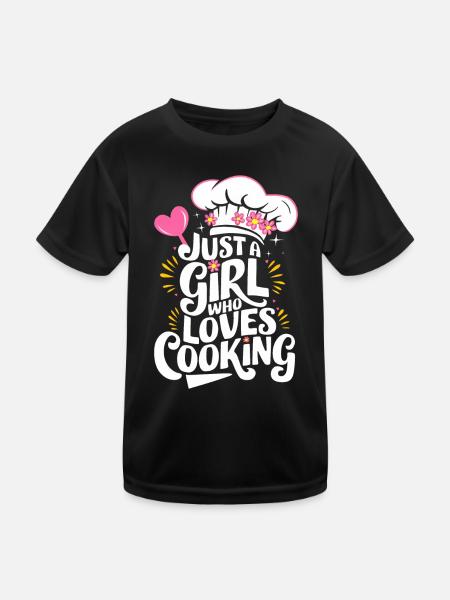 Koch Kochen Küchencheff Bäker - Kinder Funktions-T-Shirt - Schwarz - Vorne