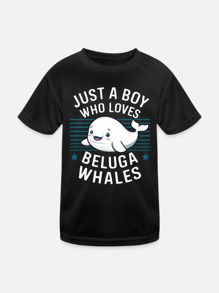 Béluga Océan Bélugas Baleines - T-shirt sport Enfant - noir - Devant