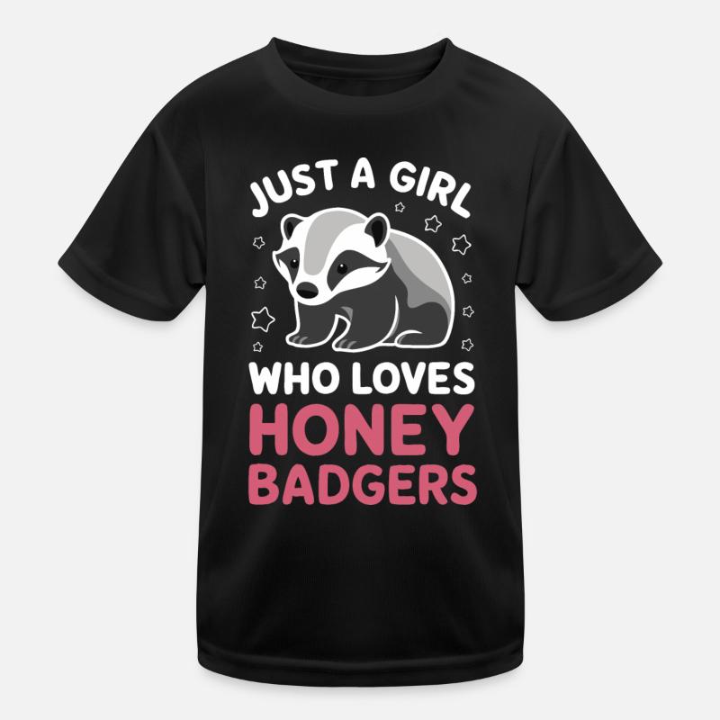 Badger Honey Badger Animal Kids Functional T-Shirt