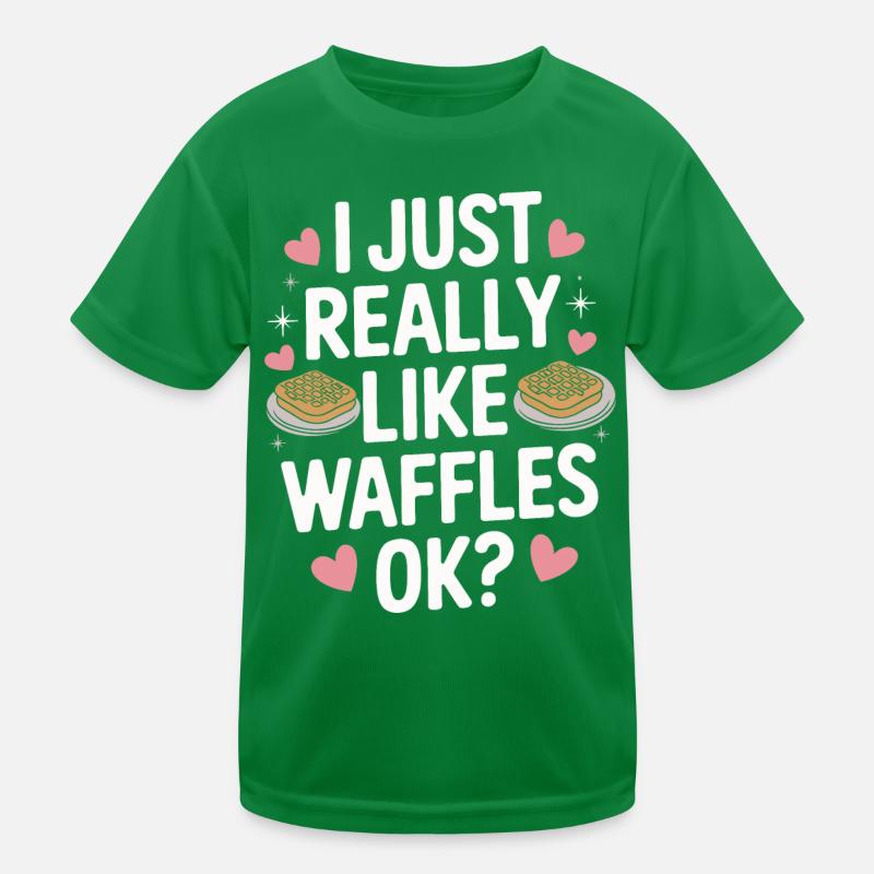 Waffles Breakfast Sweets Kids Functional T-Shirt