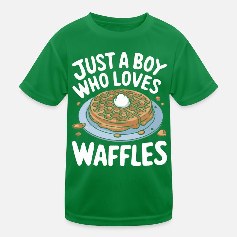 Waffeln Frühstück Süßigkeiten Kinder Funktions-T-Shirt