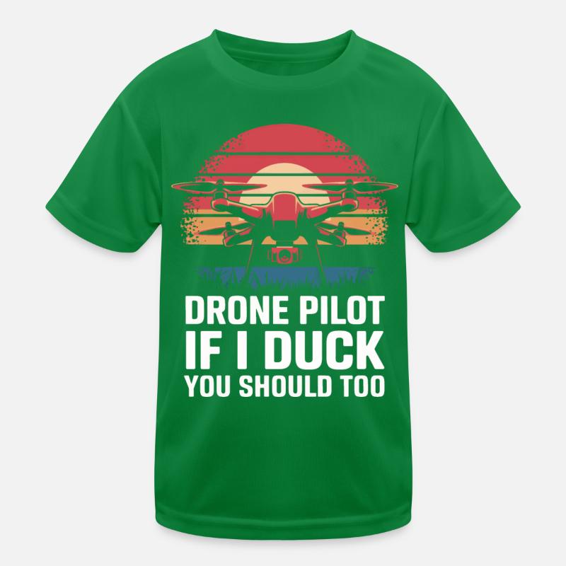 Drones Pilot Quadcopter Drone Kids Functional T-Shirt