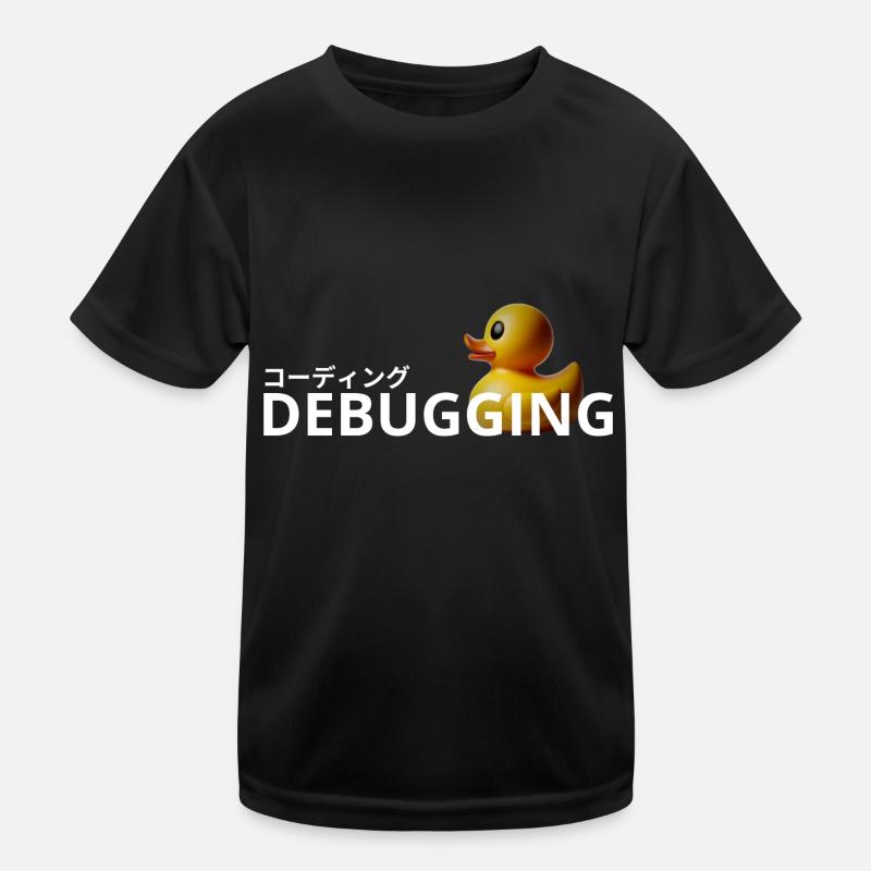 LUZILLION CODER COUTURE, RUBBER DUCK DEBUGGING Kids Functional T-Shirt