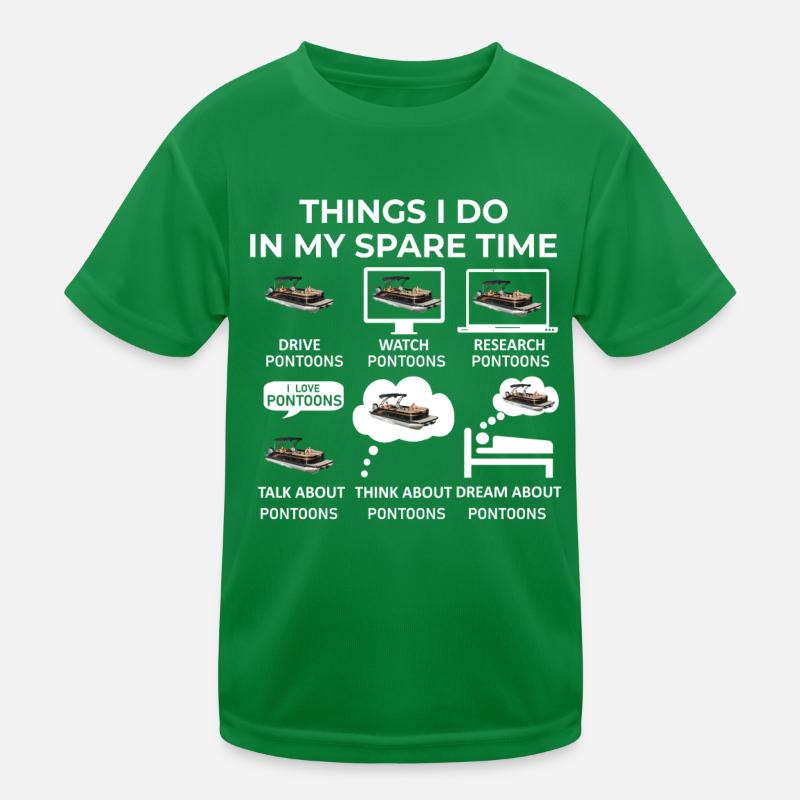 Ce que je fais pendant mon temps libre - Pontons T-shirt sport Enfant