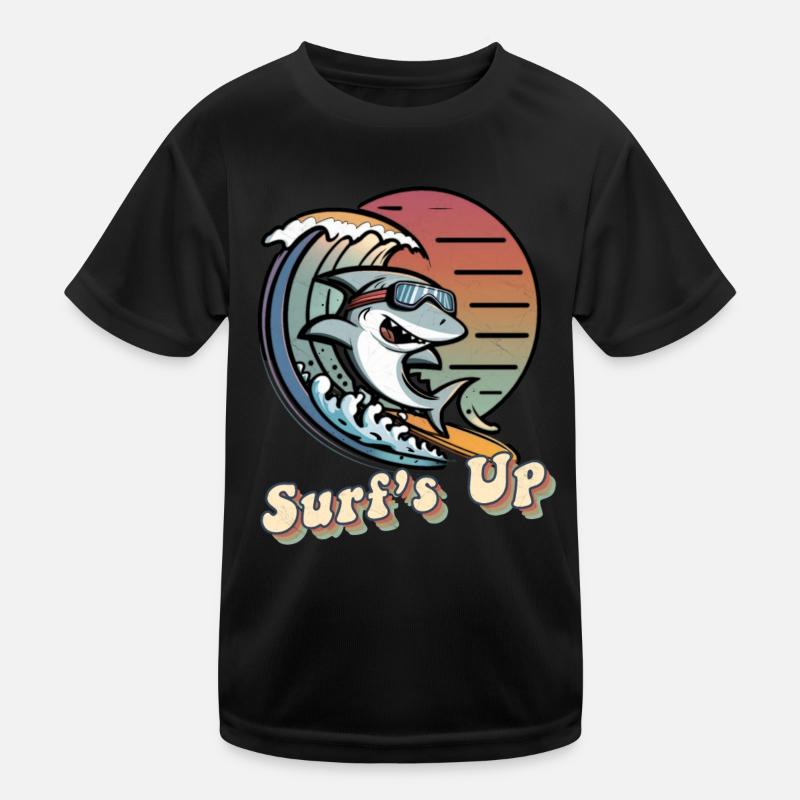 Surfer Shark - Surf's Up Kinder Funktions-T-Shirt