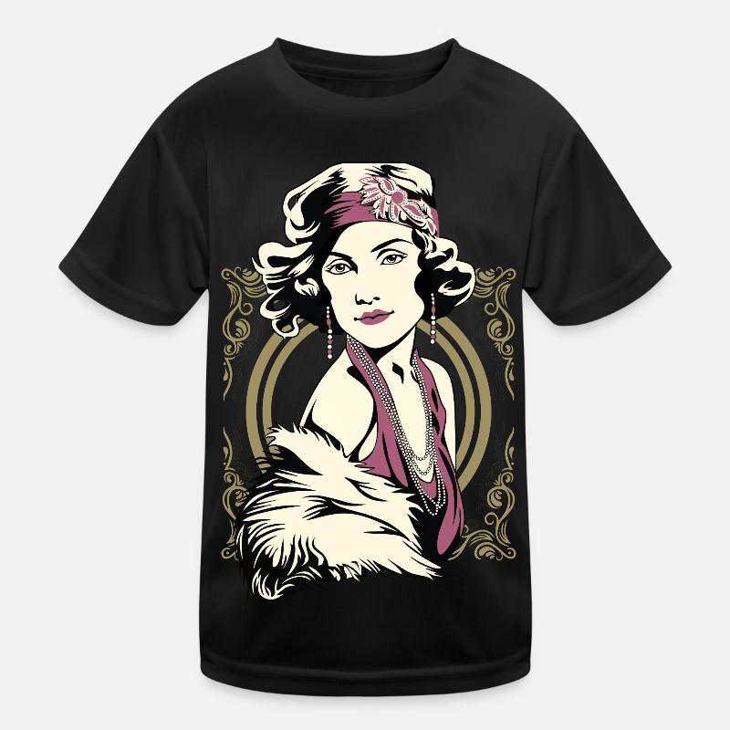 Flappers Mädchen VIOLETT - Kinder Funktions-T-Shirt - Schwarz