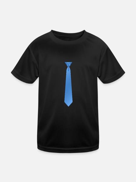 Eldregde cravate bleue - T-shirt sport Enfant - noir - Devant