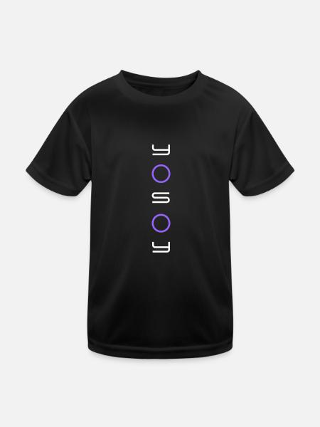ICH BIN für dunkle Farben - Kinder Funktions-T-Shirt - Schwarz - Vorne
