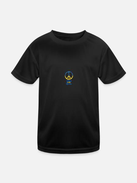 Stand with Ukraine - Kids Functional T-Shirt - black - Front