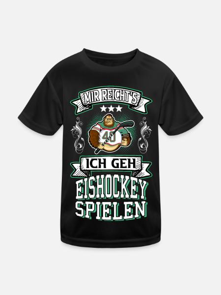Eishockey Eishockeyspieler Spruch Sport Vintage - Kinder Funktions-T-Shirt - Schwarz