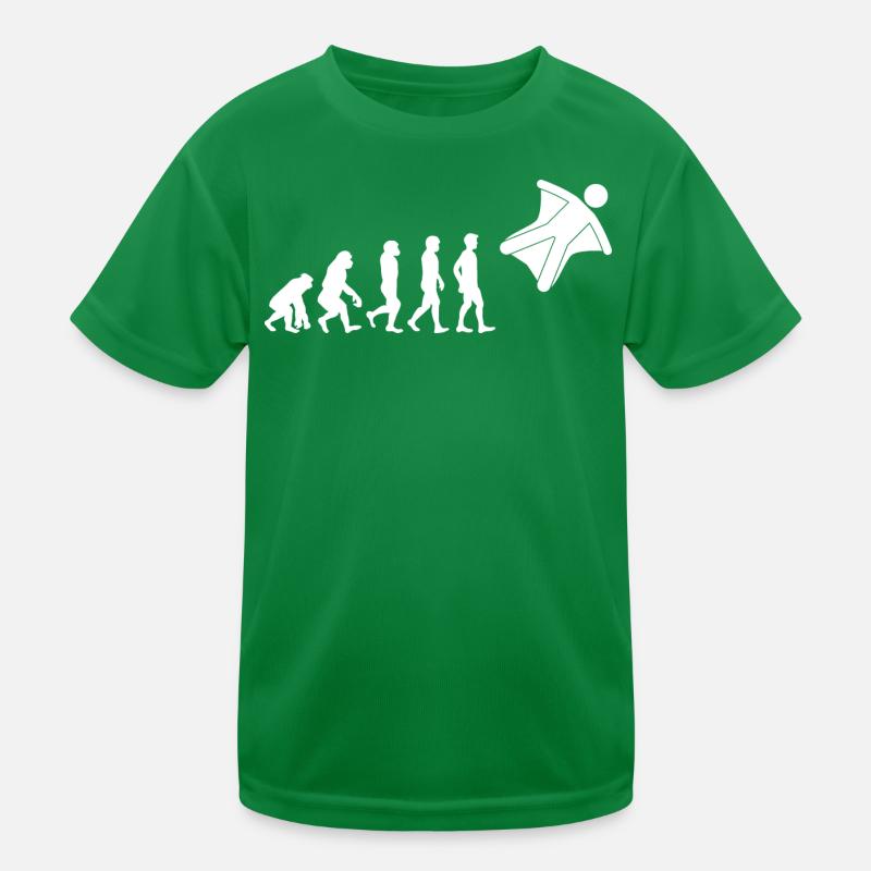 Wingsuit fliegen Base Jumping Fallschirmspringen Evolution Kinder Funktions-T-Shirt