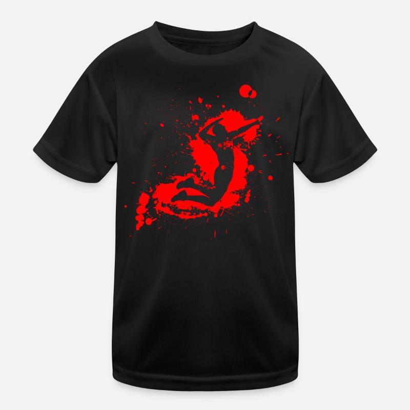 Volleyball Spike Man Red Kids Functional T-Shirt