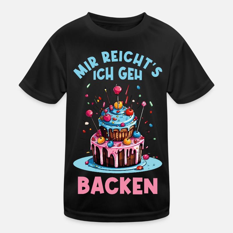 Backen Bäckerin Backkönigin Backfee Torte Kuchen Kinder Funktions-T-Shirt
