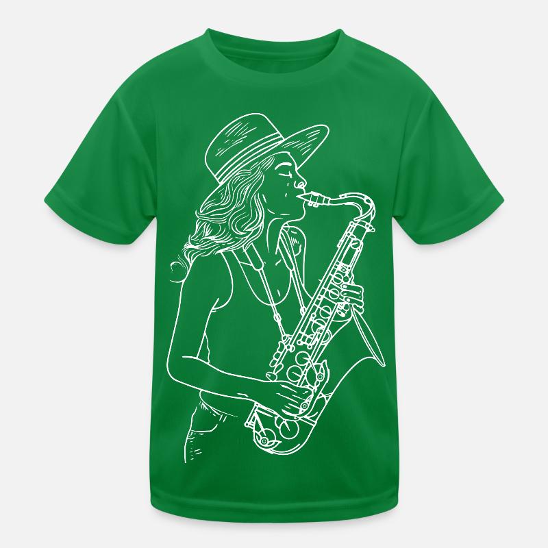 Dessin de saxophoniste T-shirt sport Enfant