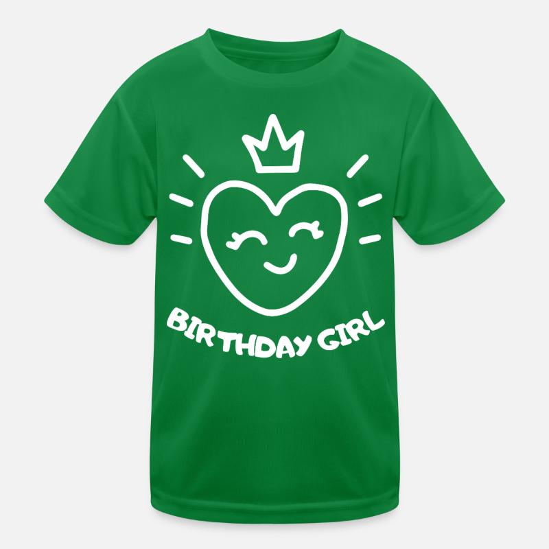 BirthdayGirlHeart Kids Functional T-Shirt