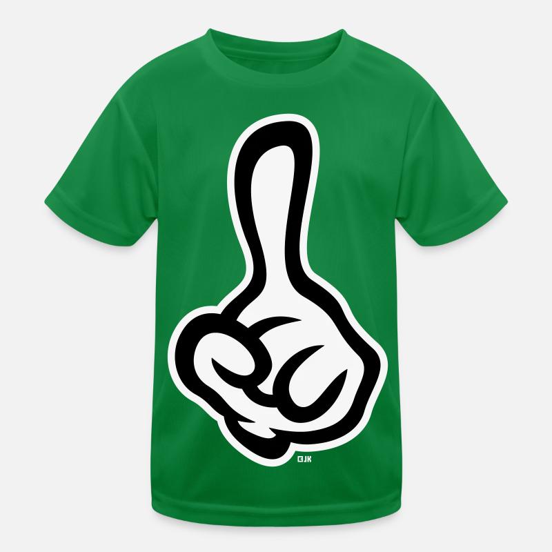 Raised index finger (finger / left hand NEG2C) Kids Functional T-Shirt