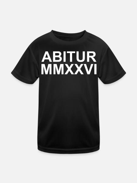 ABI Abitur - Kinder Funktions-T-Shirt - Schwarz - Vorne