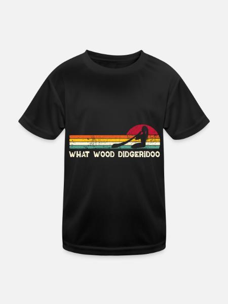 What Wood Didgeridoo - Kids Functional T-Shirt - black - Front