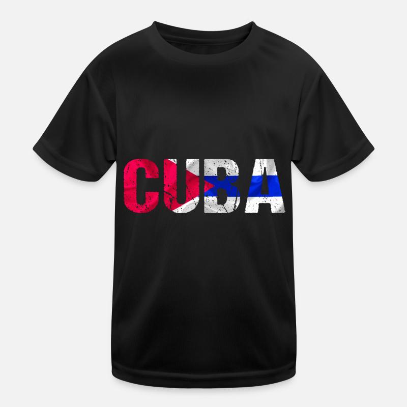 Cuba Flag Cuba Kids Functional T-Shirt