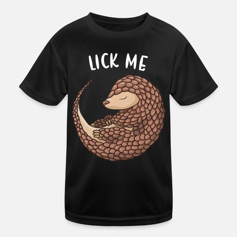 Lick Me Pangolin Kids Functional T-Shirt