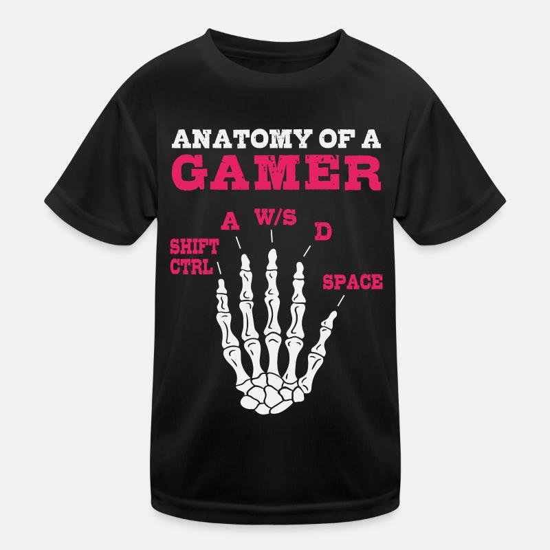 Anatomie eines Gamers Kinder Funktions-T-Shirt