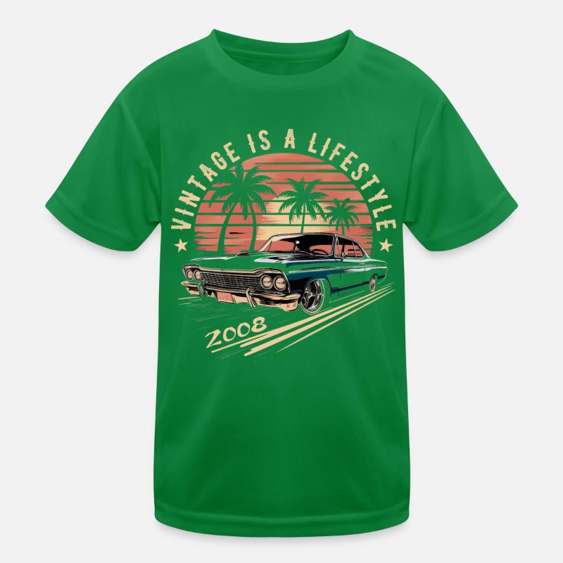 Vintage 2008 Retro Oldtimer Legendär seit 2008 Kinder Funktions-T-Shirt