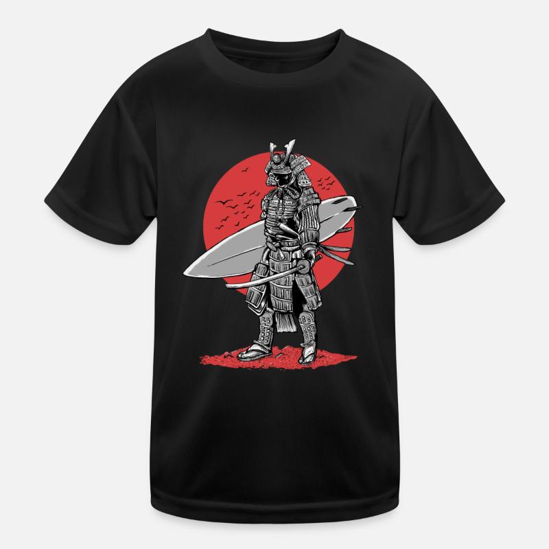 surfer samurai Kinder Funktions-T-Shirt
