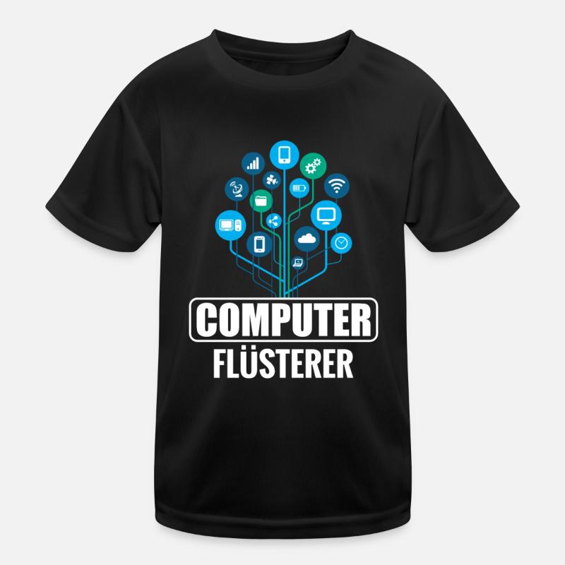 Programmierer Informatik Admin Computer Flüsterer - Kinder Funktions-T-Shirt - Schwarz