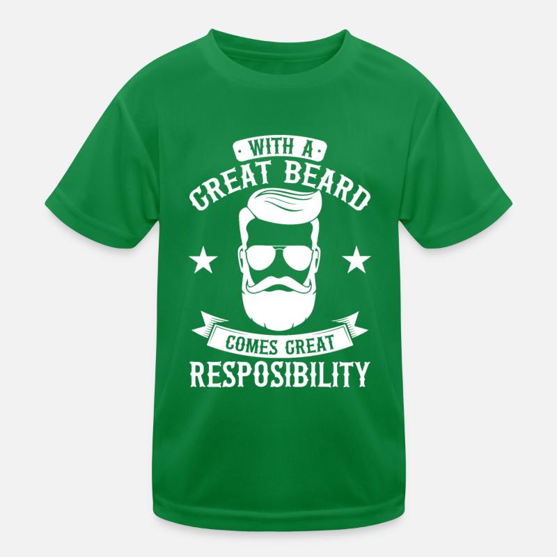 Bart Vollbart Barträger Geschenk, Bart Kinder Funktions-T-Shirt