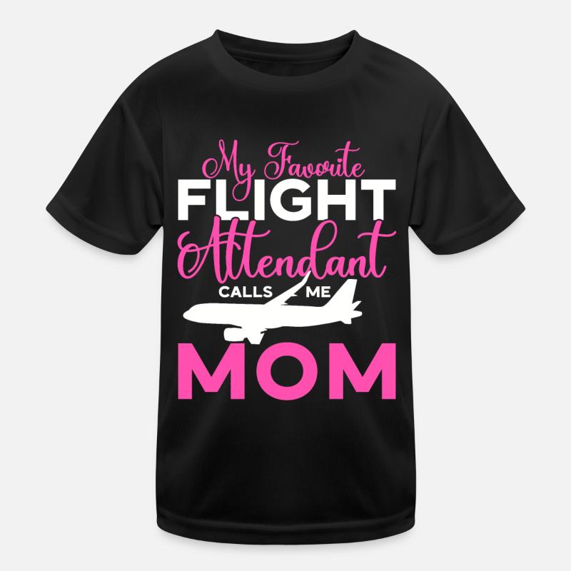 Flugbegleiter Stewardess Cabin Crew Kinder Funktions-T-Shirt