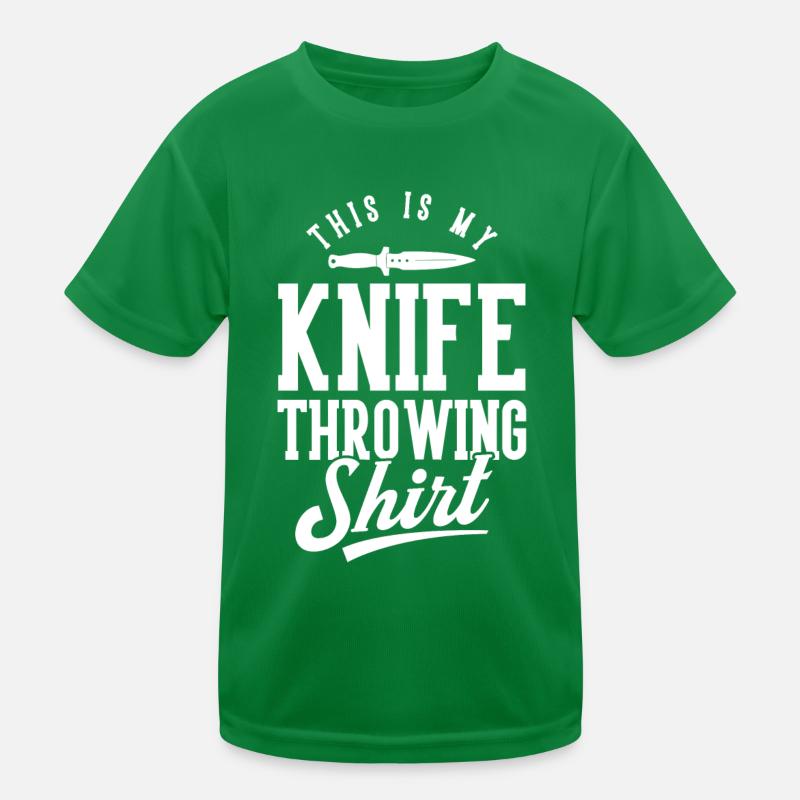 Messerwurfscheibe Geschenk Messerwerfer Kinder Funktions-T-Shirt